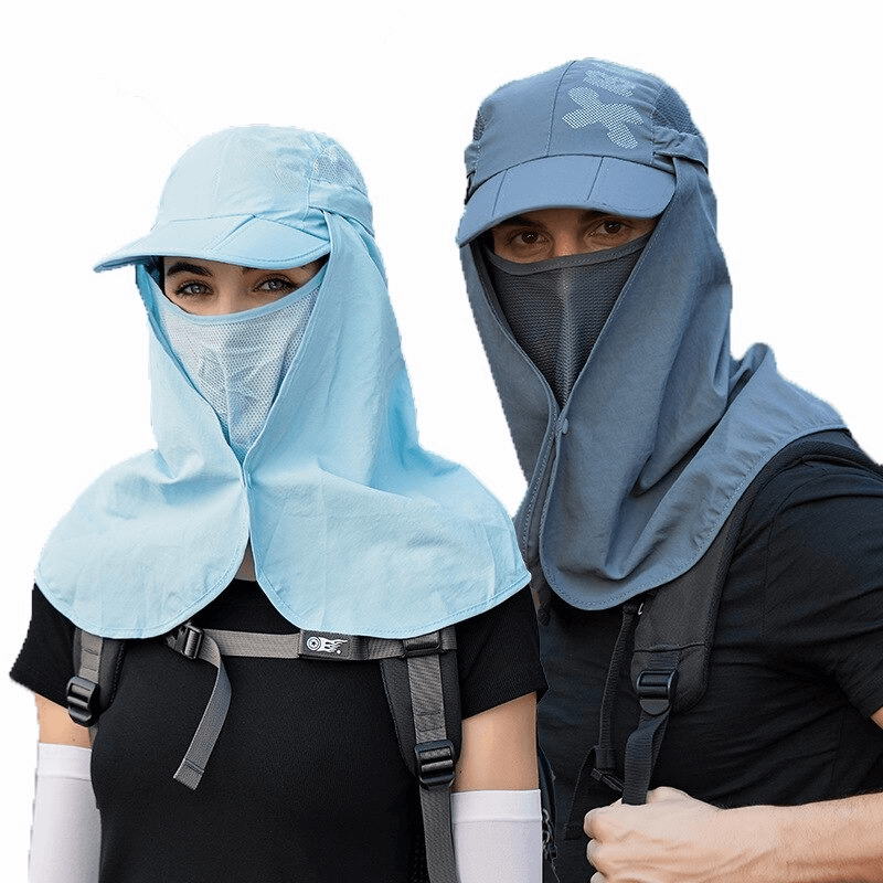 Unisex Waterproof Adjustable Sun Hat with Neck Flap for Hiking, ideal for outdoor adventures, sunshade protection included - SF0391.